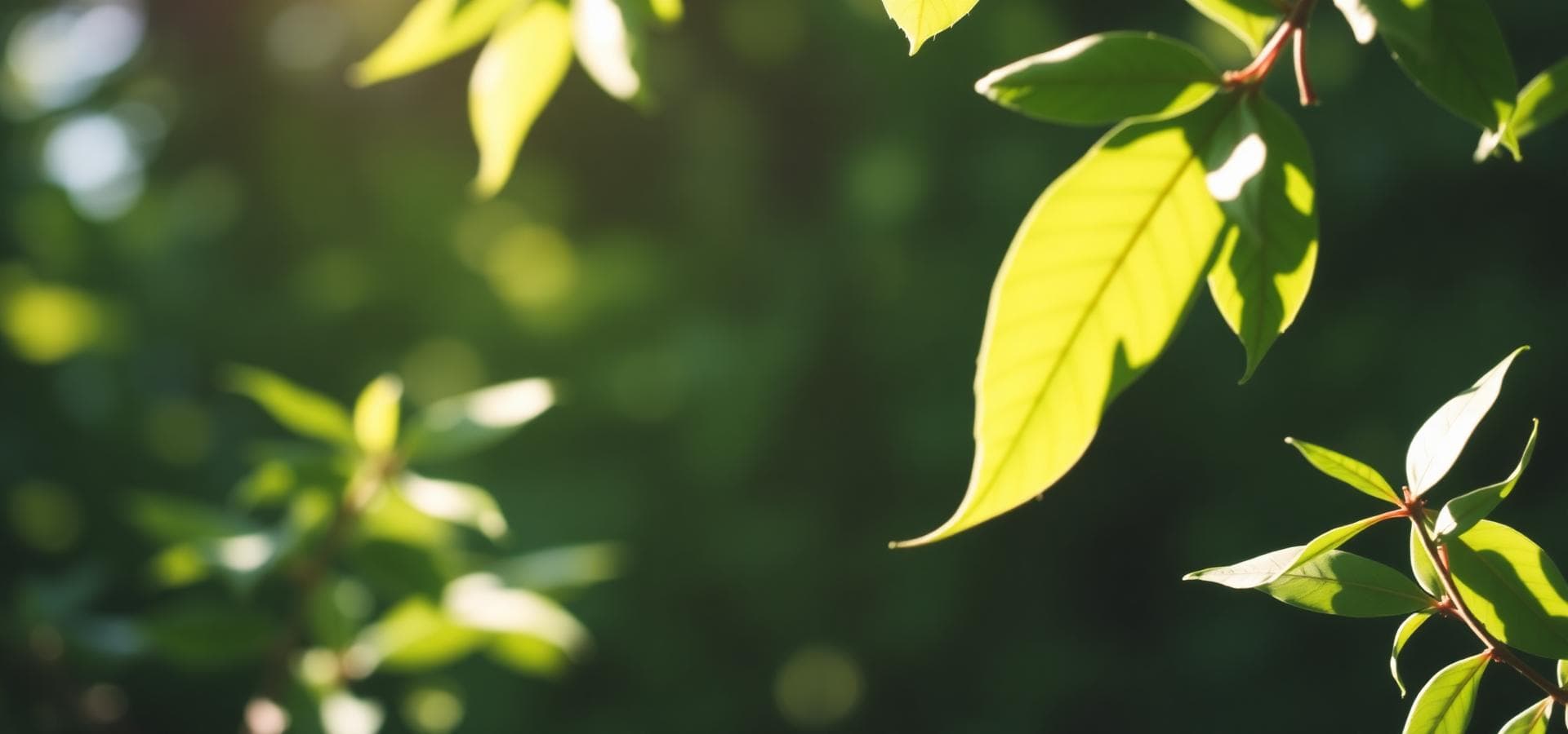 Serene green leaves